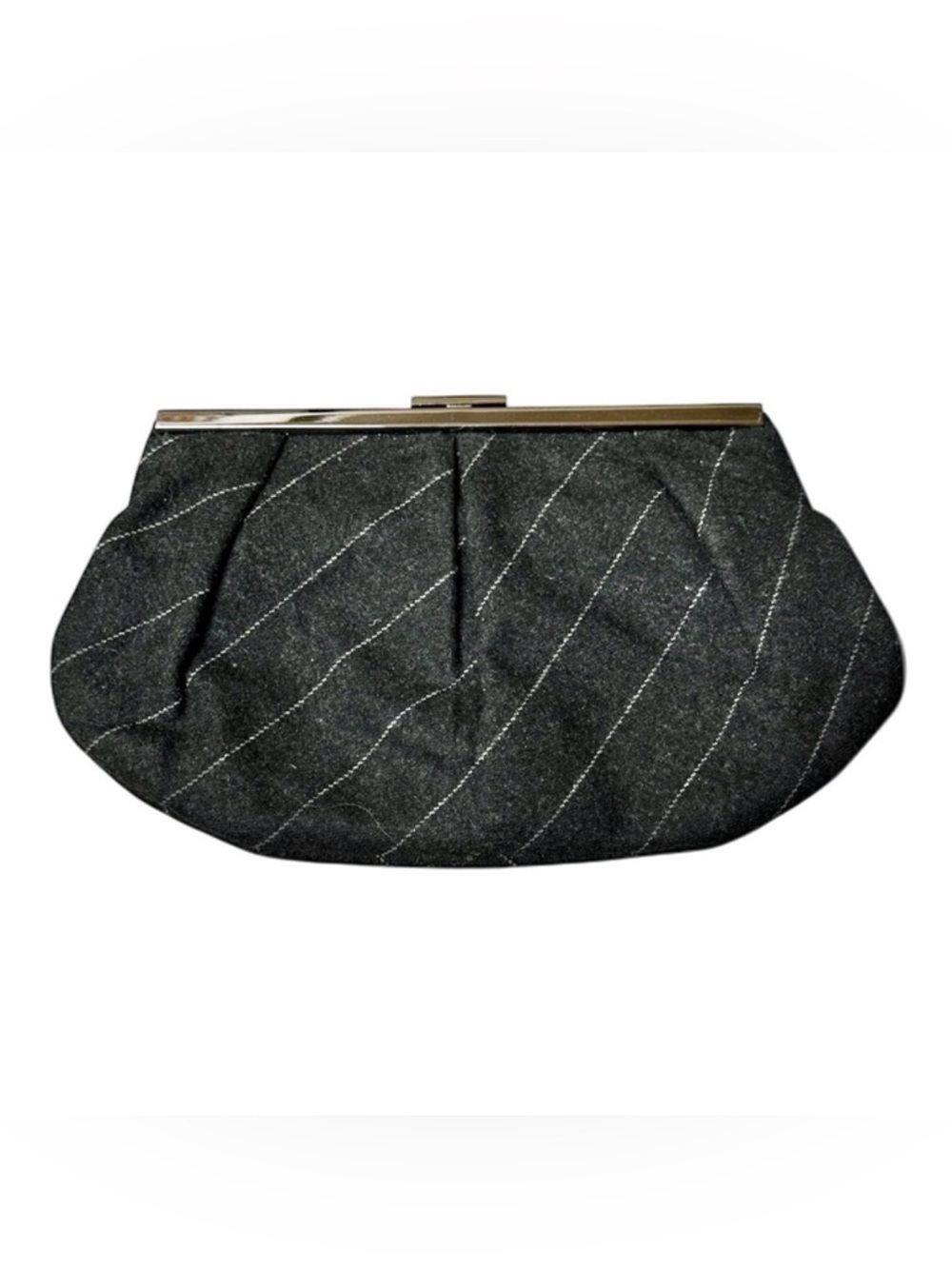 Banana Republic Y2K VINTAGE Clutch Cotton Wool Striped Black Clasp Closure
